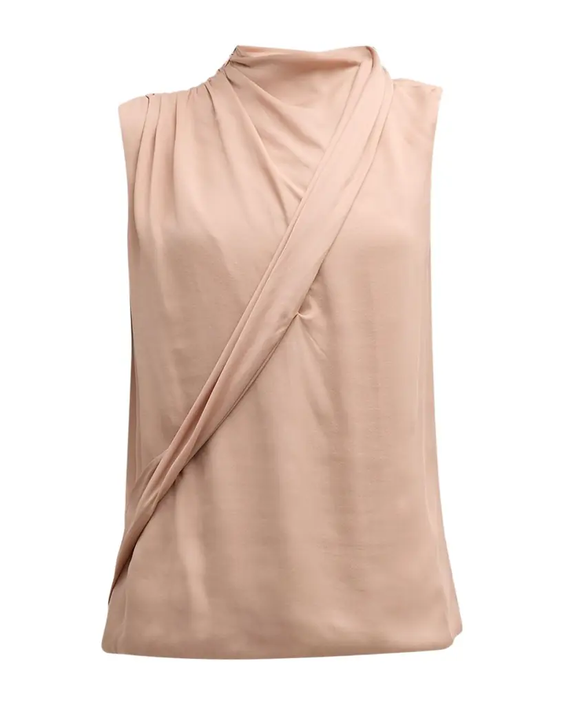 Giorgio Armani Silk Cross-Front Blouse