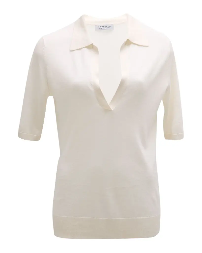 Gabriela Hearst Frank Cashmere Polo Top