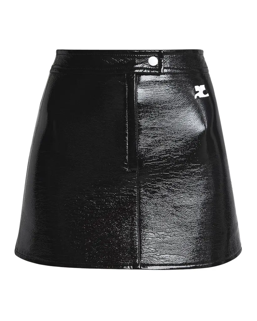 Courreges Reedition Vinyl Mini Skirt