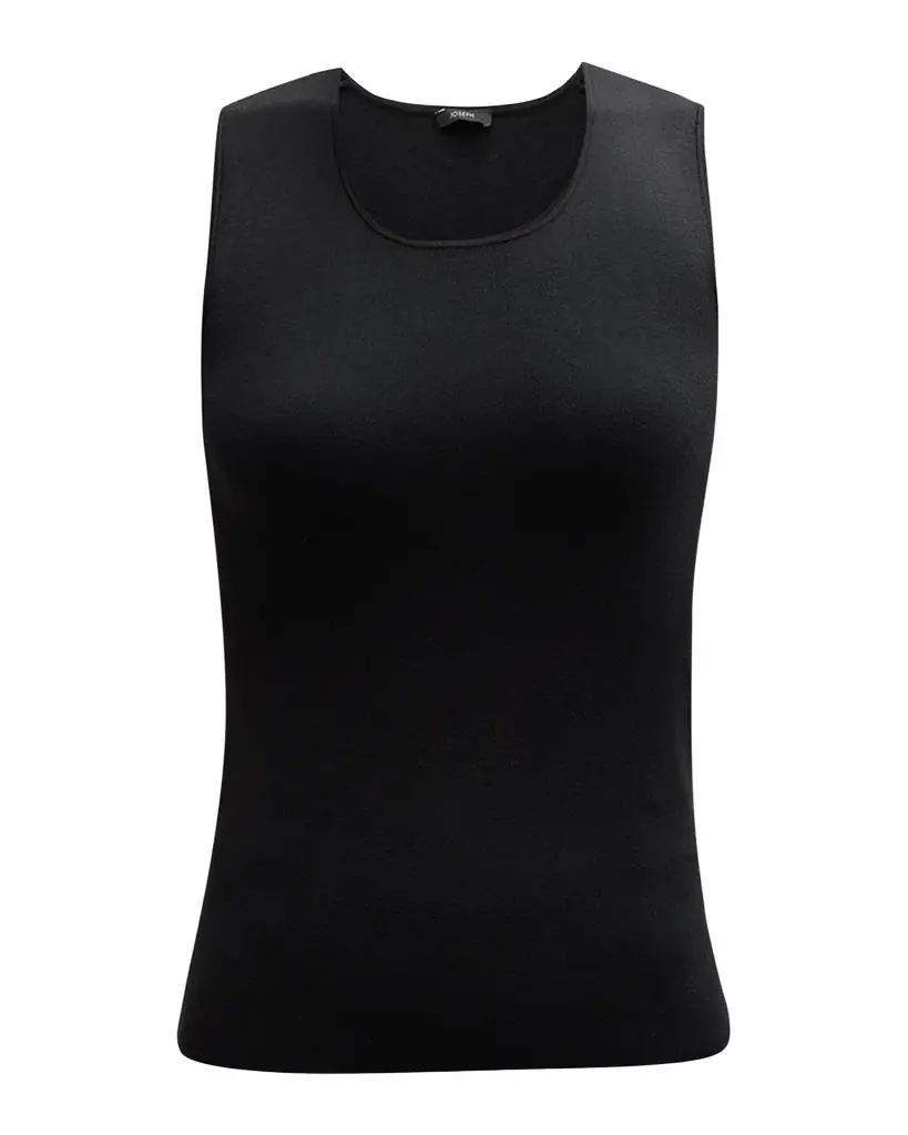 Joseph Scoop-Neck Stretch Silk Tank