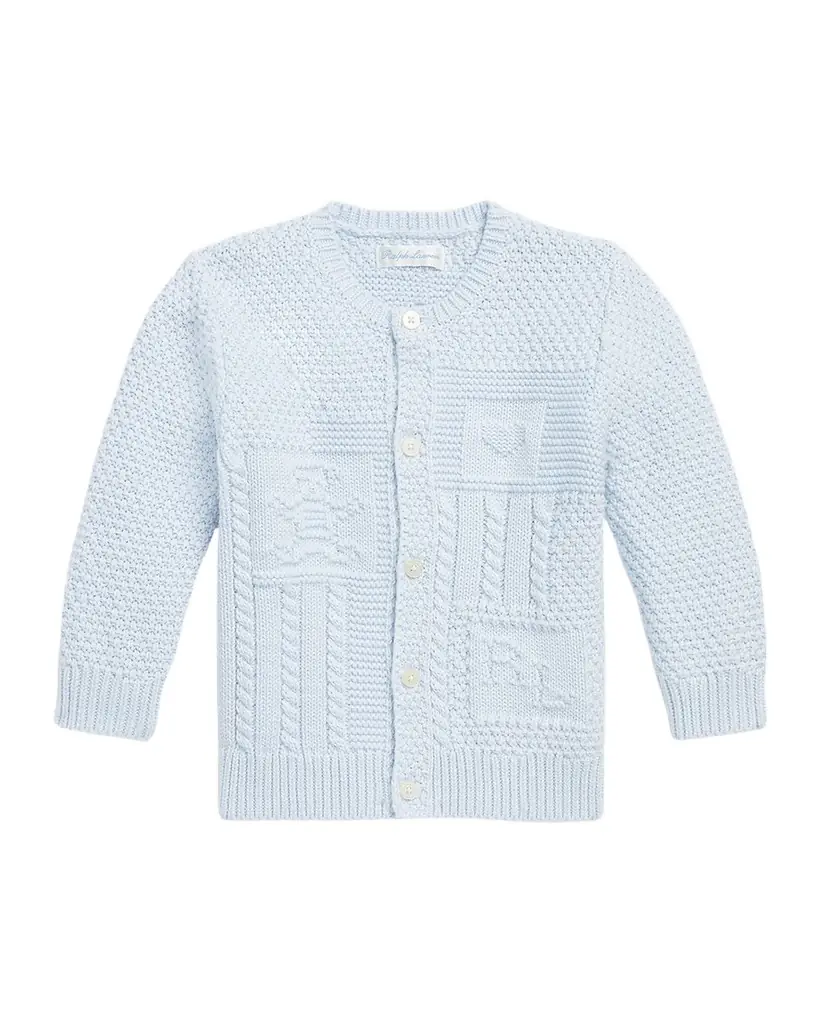 Polo Ralph Lauren Kid 's Cardigan W/ Bear Intarsia