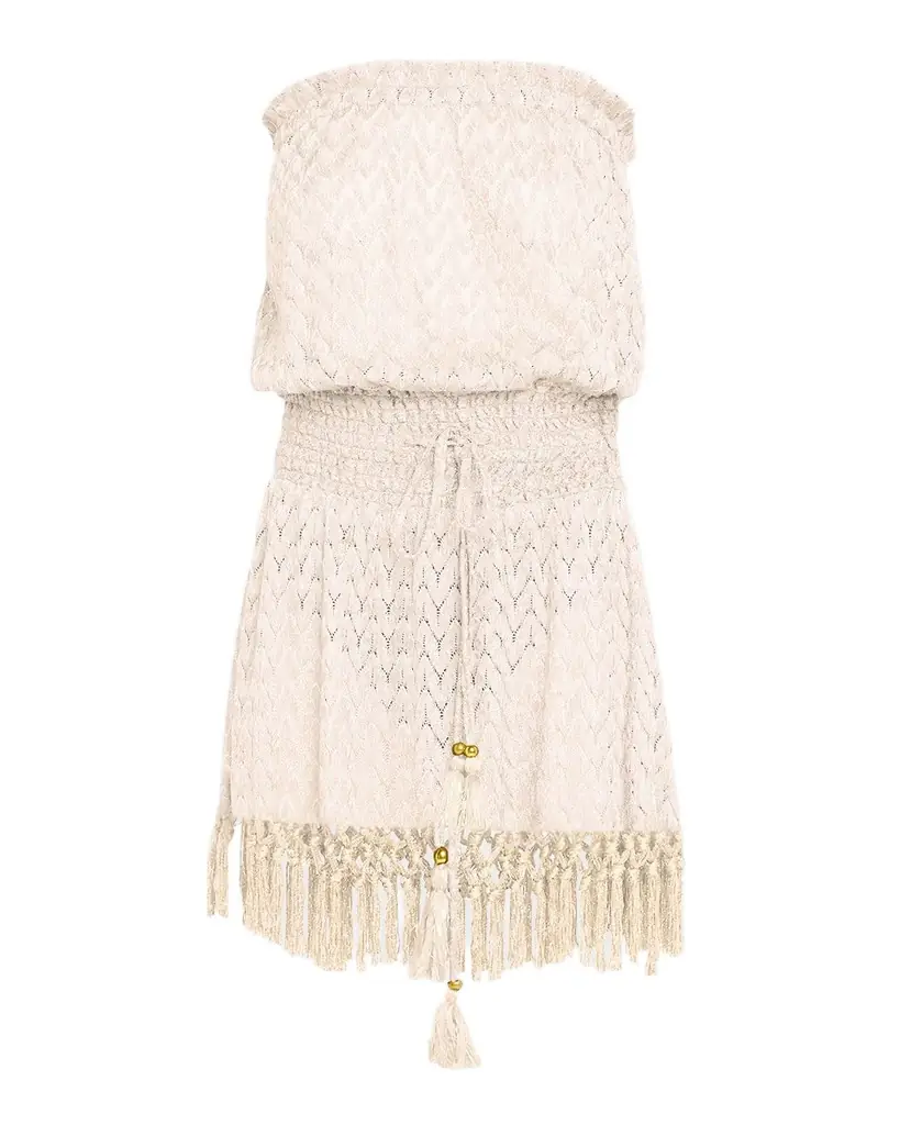 Ramy Brook Lauryn Strapless Crochet Mini Dress
