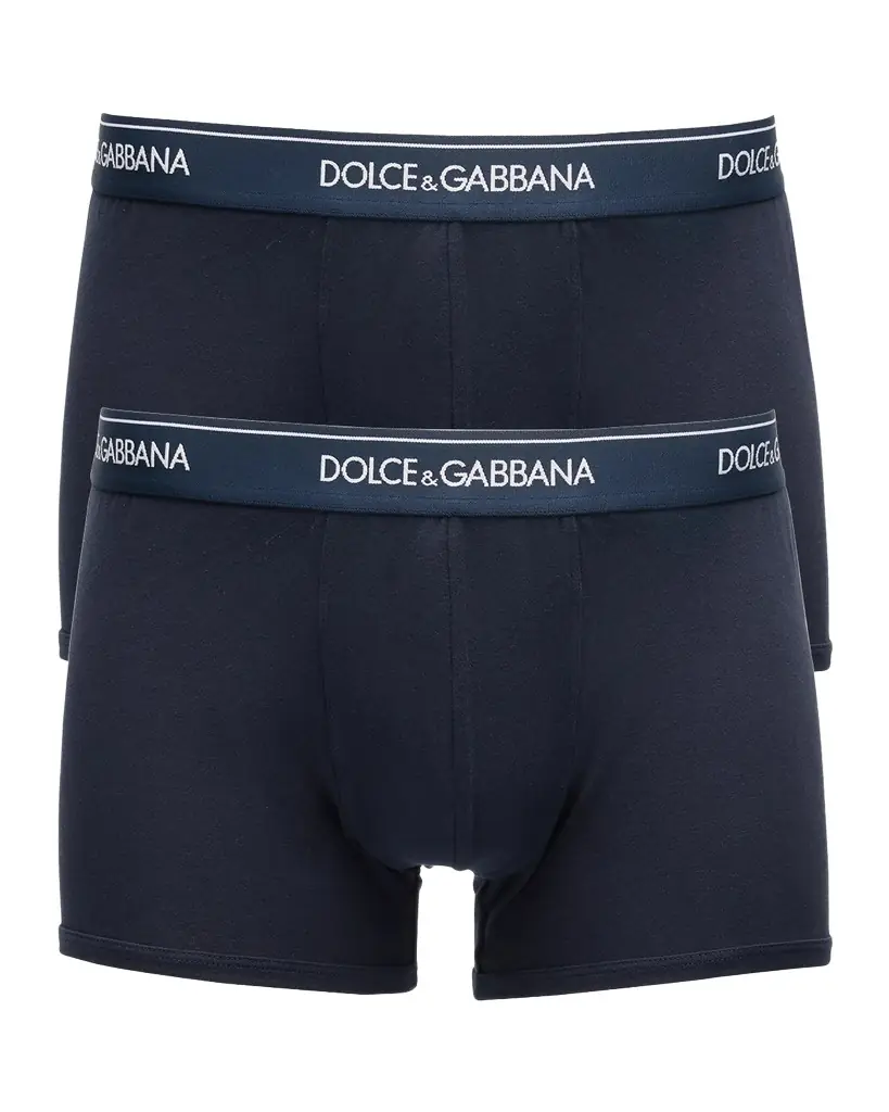 Dolce & Gabbana Men 's Logo Band 2-Pack Boxer Briefs