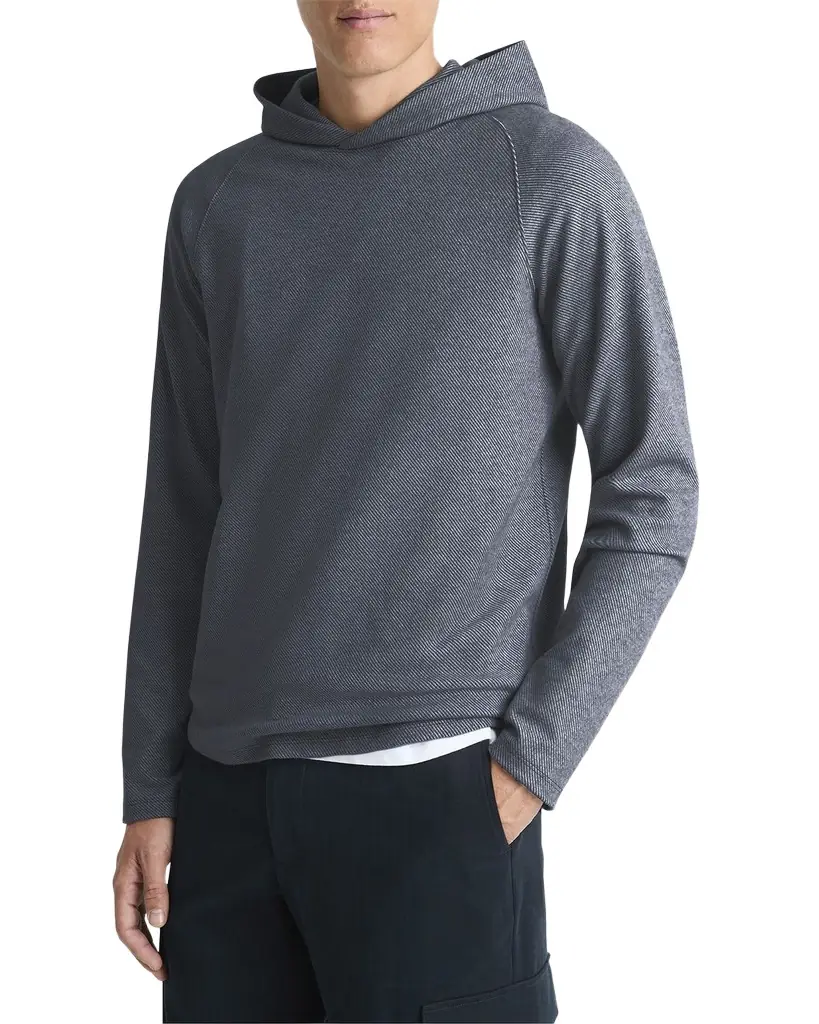Vince Men 's Broken Twill Pullover Hoodie