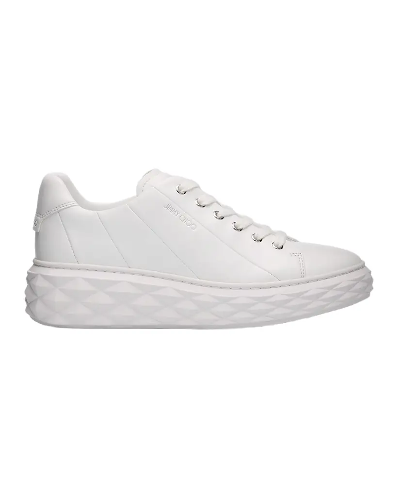 Jimmy Choo Diamond Leather Low-Top Sneakers