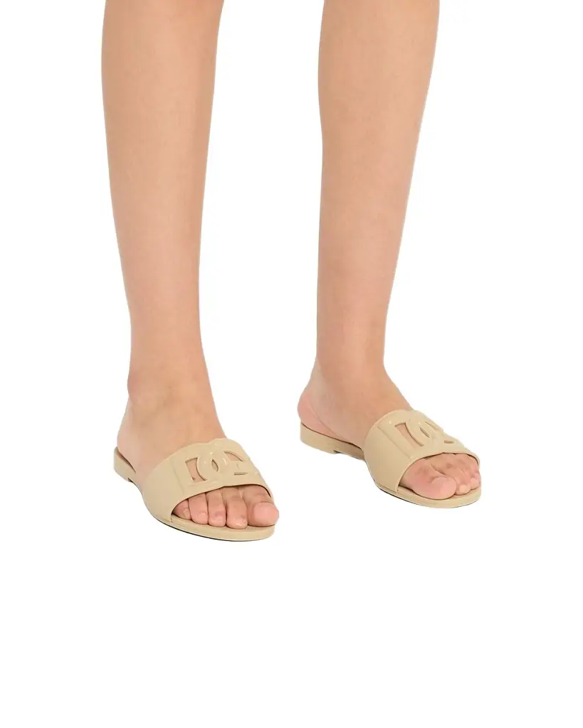 Dolce & Gabbana Cut-Out DG Rubber Sandals
