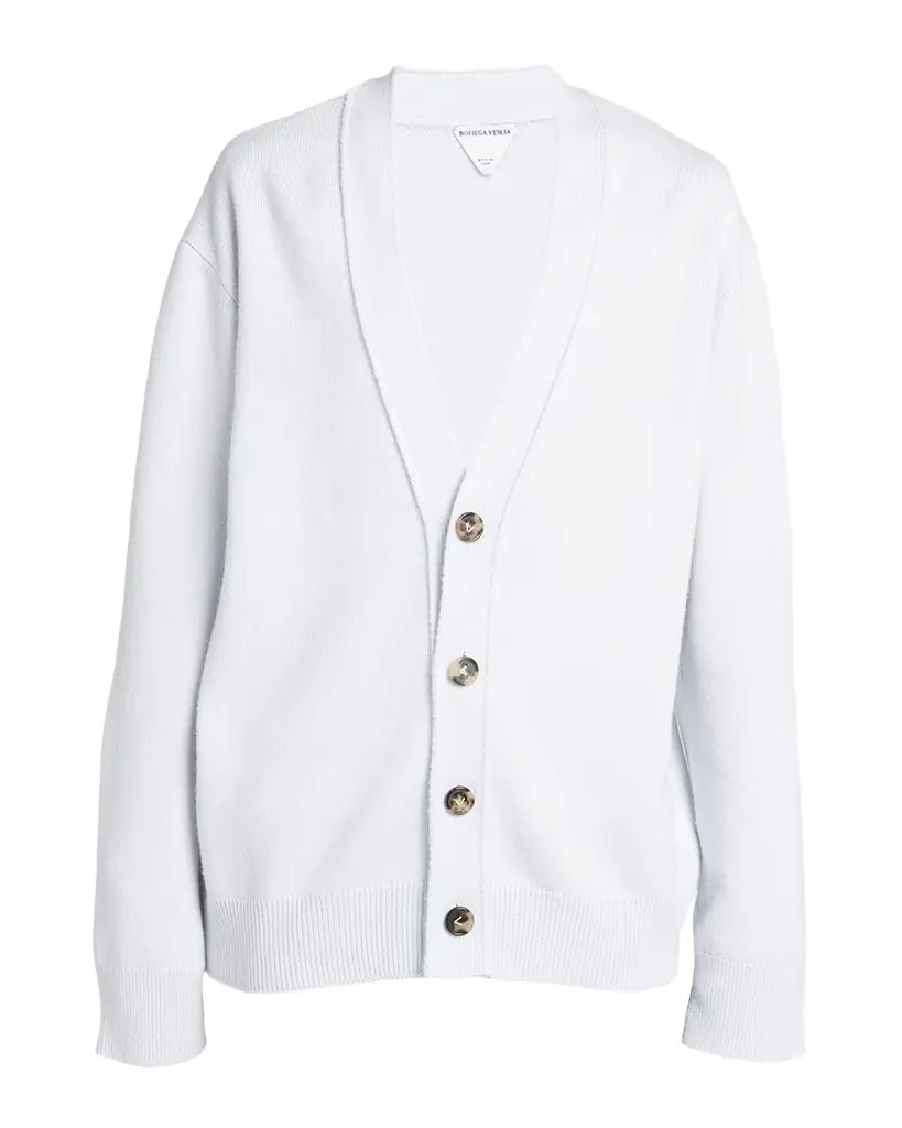Bottega Veneta Classic Cashmere Cardigan with Intrec Patches