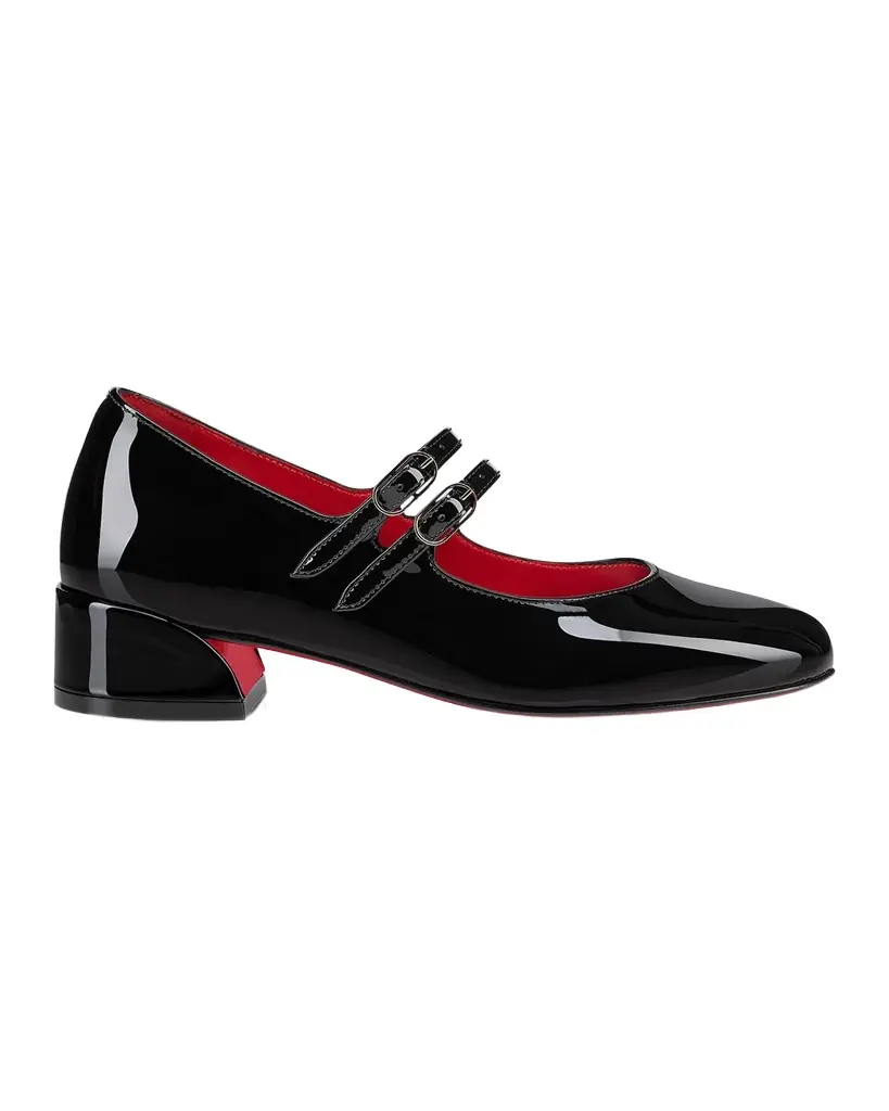 Christian Louboutin Girl 's Jane Patent Leather Ballerina Shoes, Toddlers/Kids