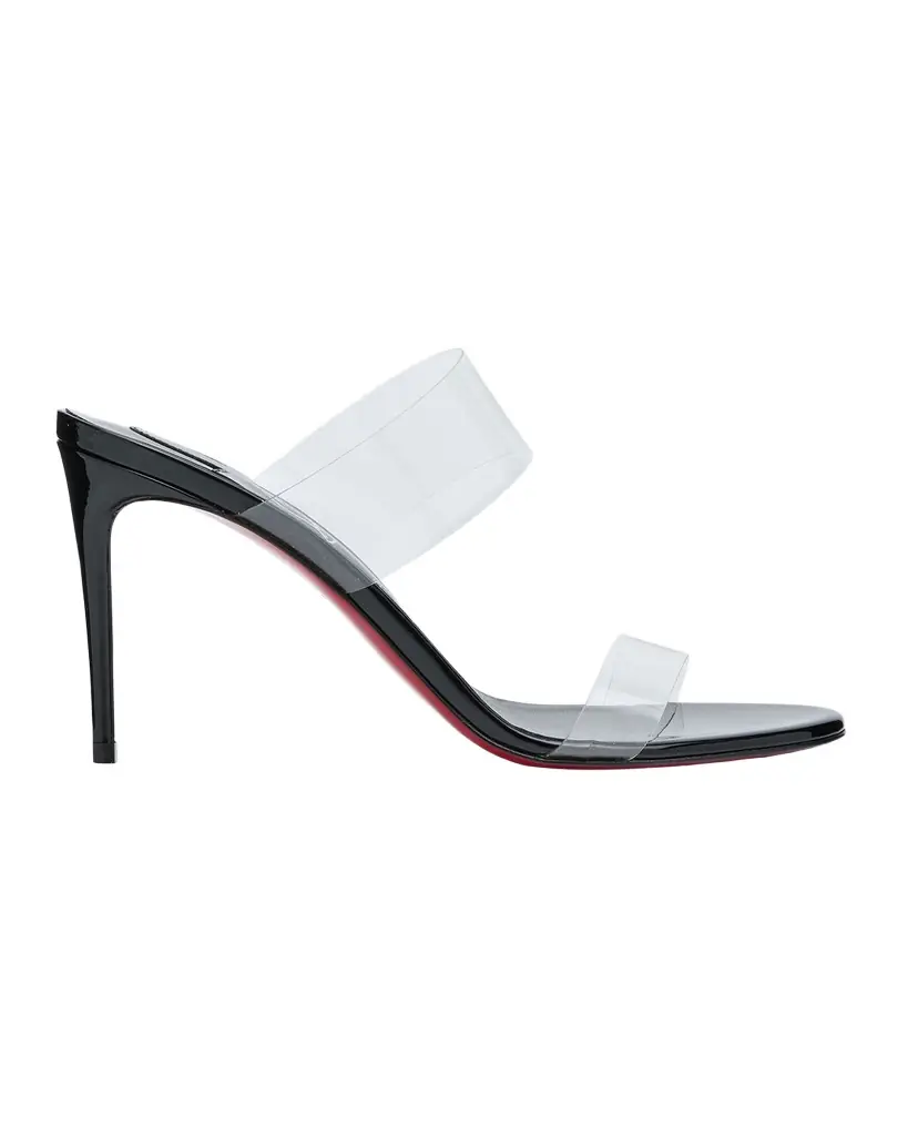 Christian Louboutin 85mm Just Nothing Clear Slide Sandals