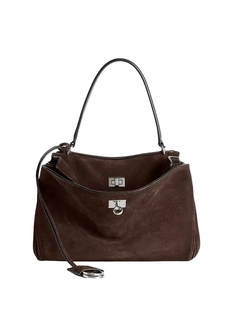 Balenciaga Women's Rodeo Handbag Top Handle Bag - Espresso