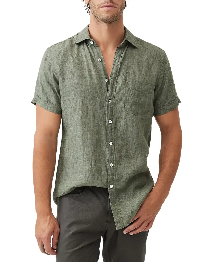 Rodd & Gunn Men 's Palm Beach Linen Short-Sleeve Shirt