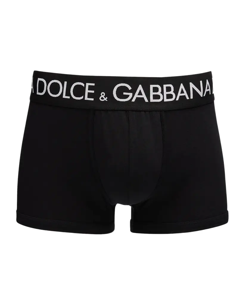 Dolce & Gabbana Men 's 2-Pack Waistband-Logo Jersey Boxers