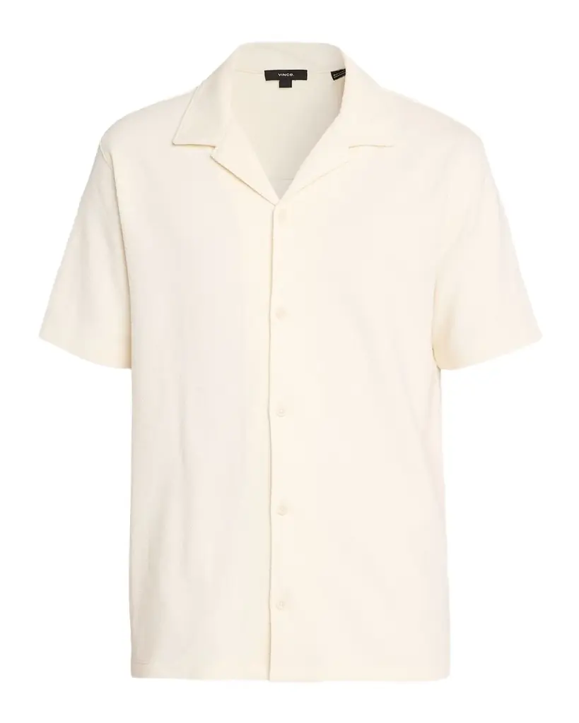 Vince Men 's Stretch Boucle Camp Shirt