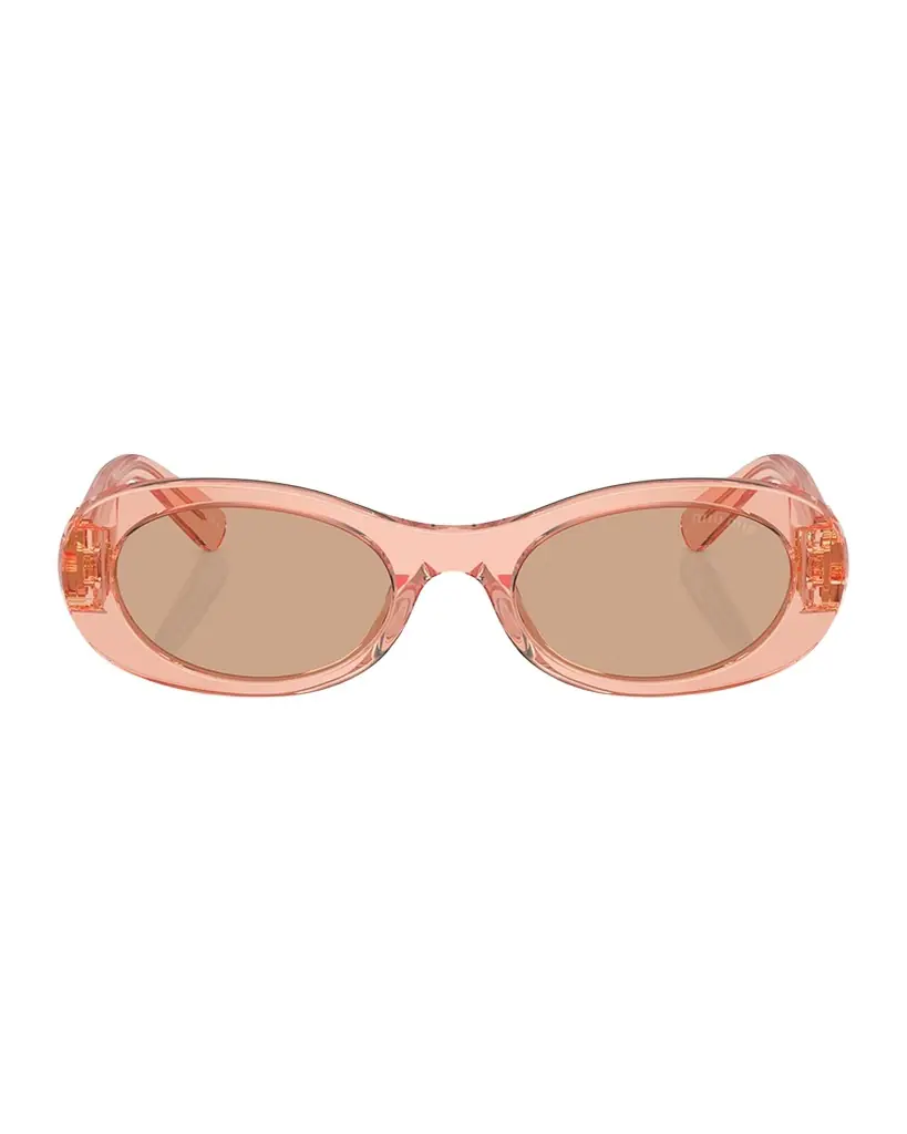 Miu Miu Logo Acetate Oval Sunglasses