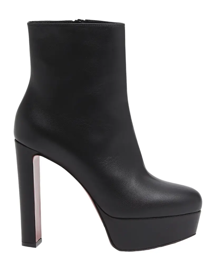Christian Louboutin 130mm Loo Leather Platform Booties - Women's Shoes