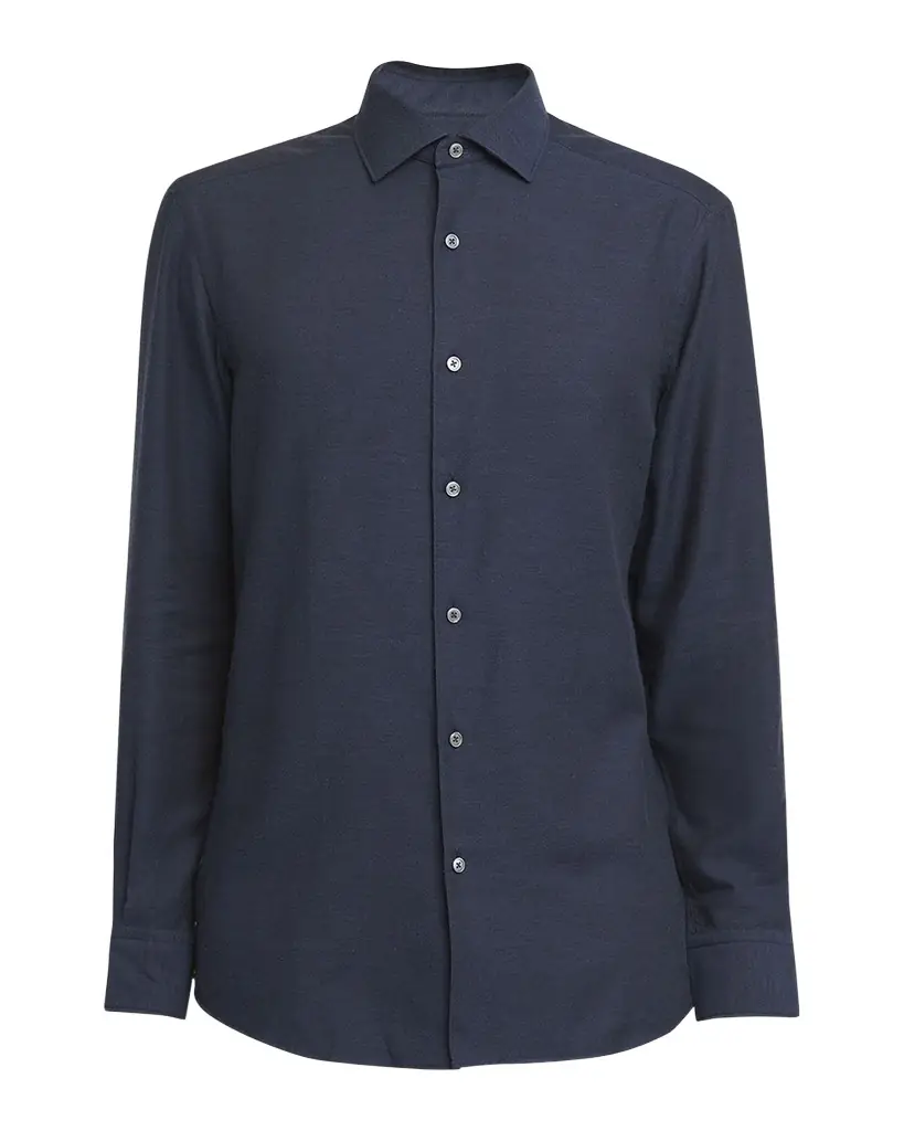 ZEGNA Men 's Cashmere-Cotton Cashco Sport Shirt