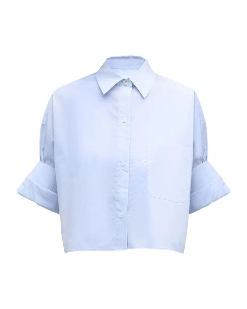 TWP Next Ex Cropped Shirt in Superfine Cotton