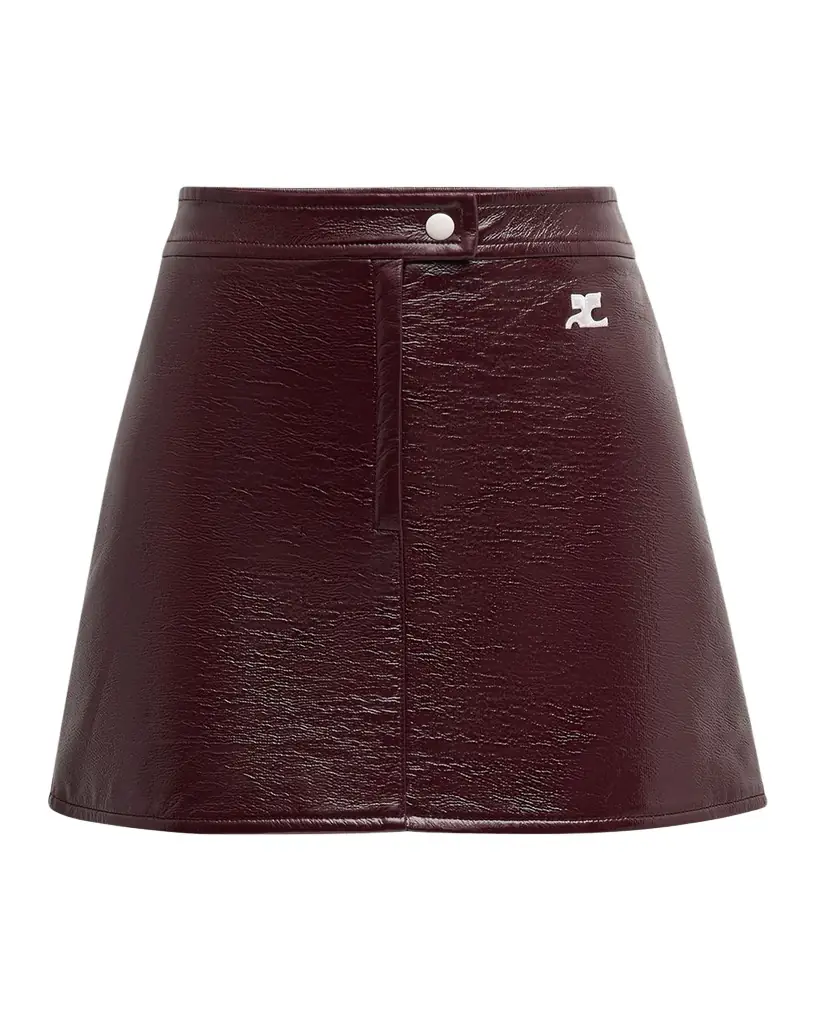 Courreges Reedition Vinyl Mini Skirt