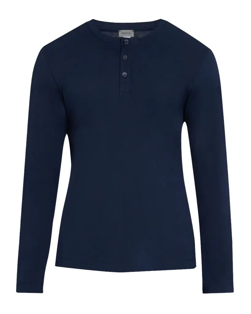 Hanro Men 's Living Henley T-Shirt