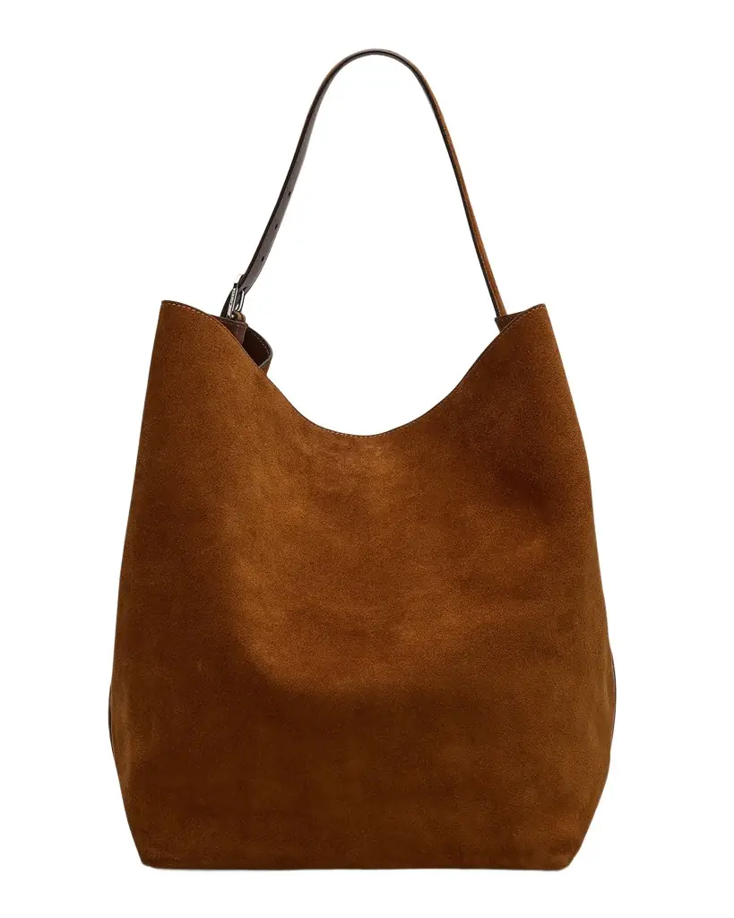 Toteme Large Belted Suede Tote Bag