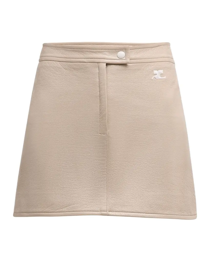 Courreges Reedition Vinyl Mini Skirt