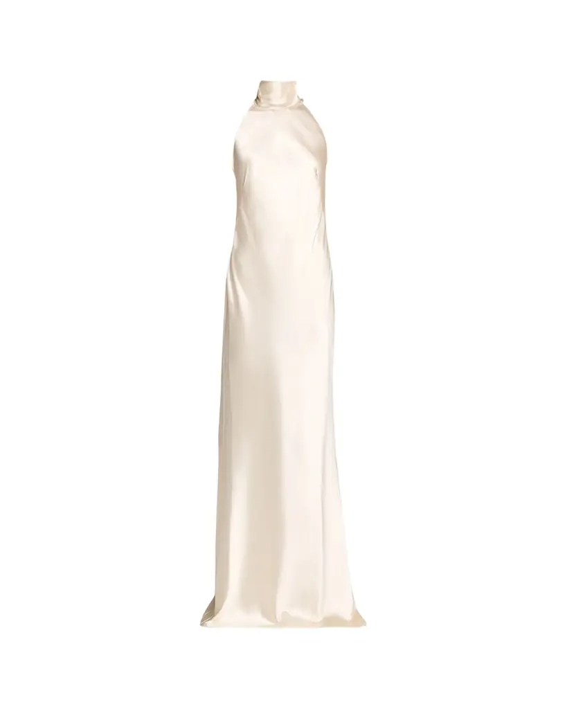 Ralph Lauren Collection Chilton Stretch Satin Evening Dress