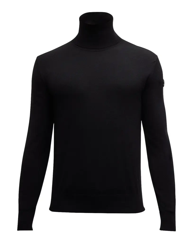 Moncler Men 's Solid Wool Turtleneck Sweater