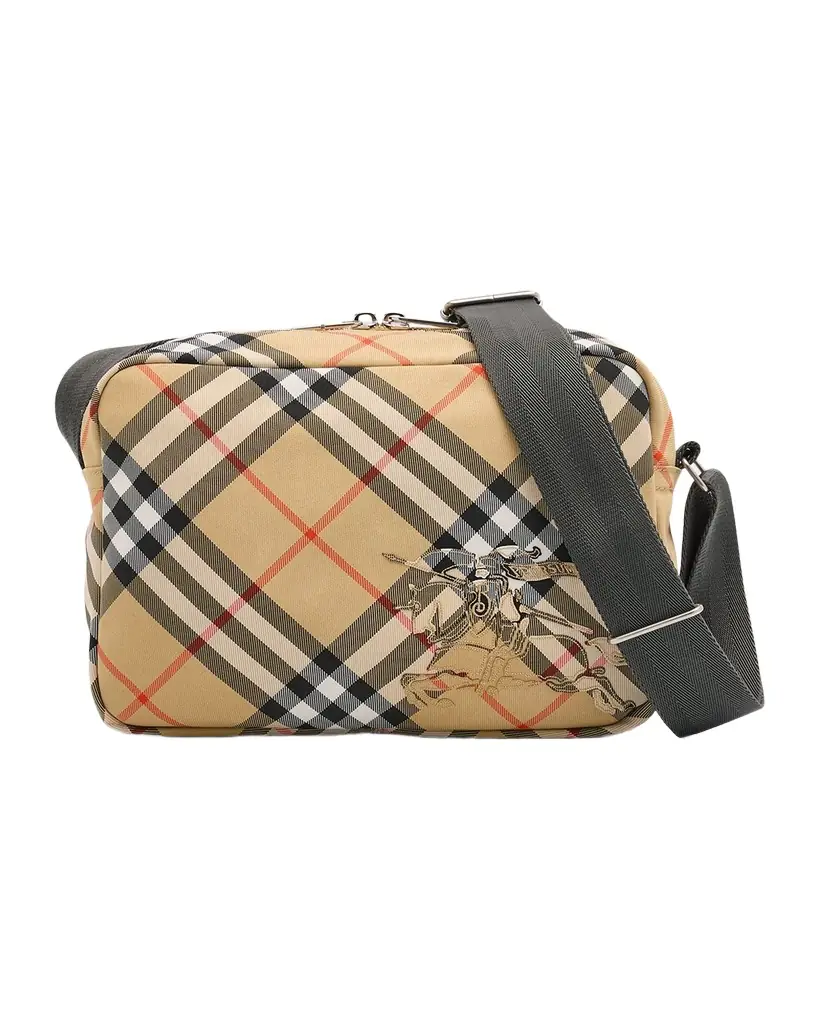 Burberry Men 's Check Essential Crossbody Bag