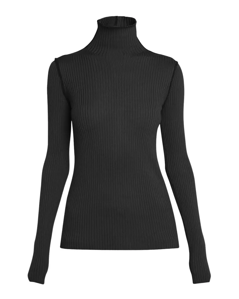 Moncler Extra Fine Wool Ribbed Turtleneck Sweater