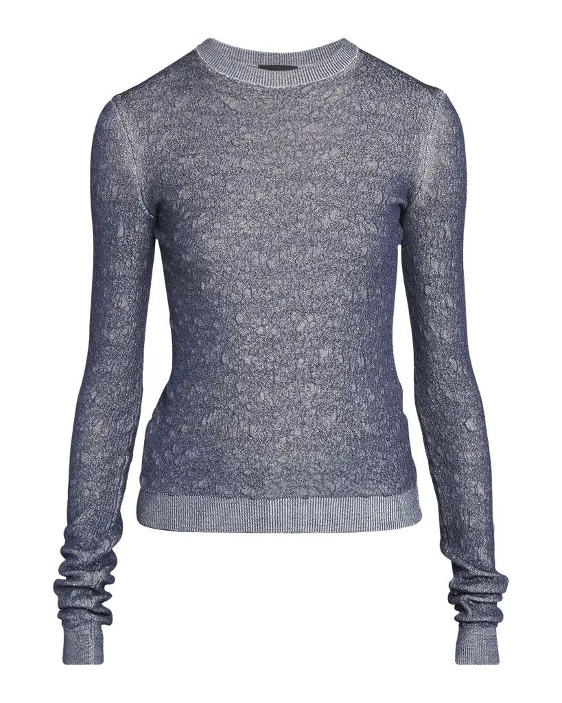 Giorgio Armani Shiny Viscose Knit Top