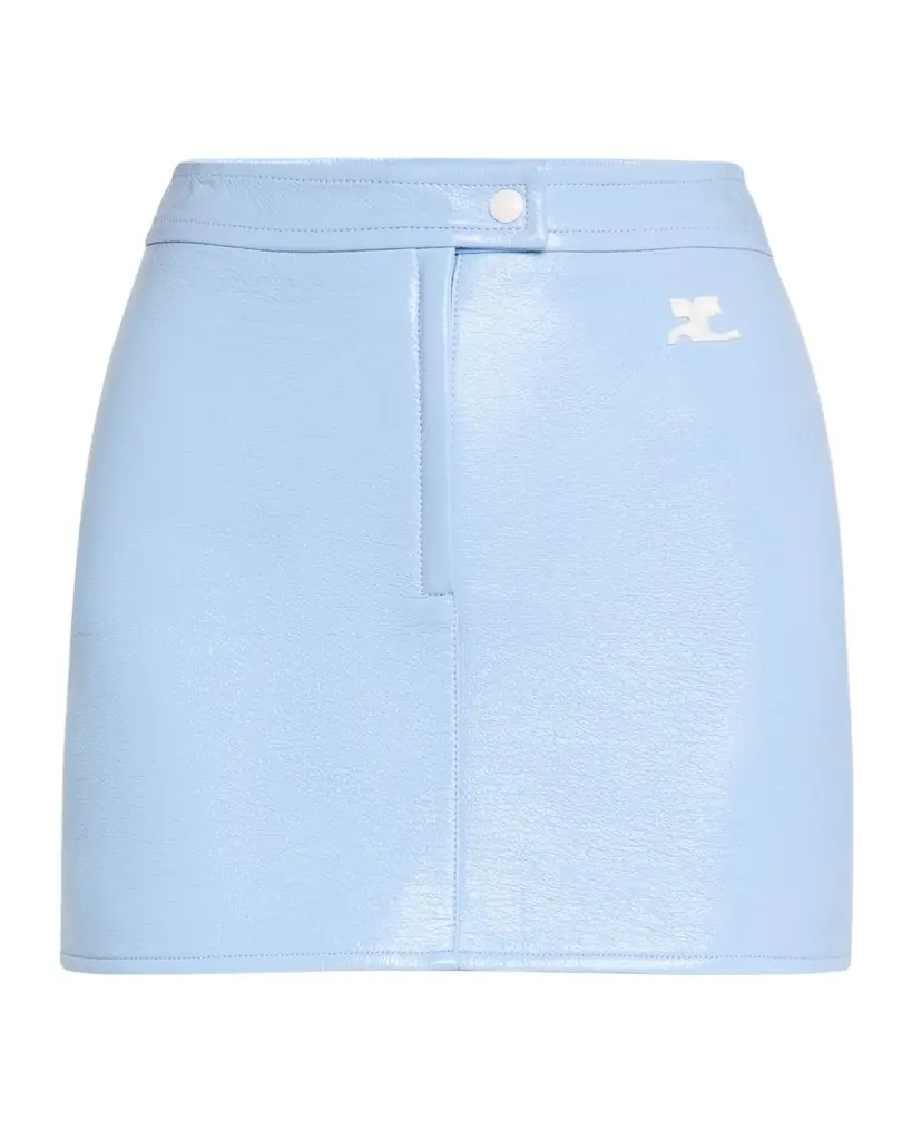 Courreges Reedition Vinyl Mini Skirt