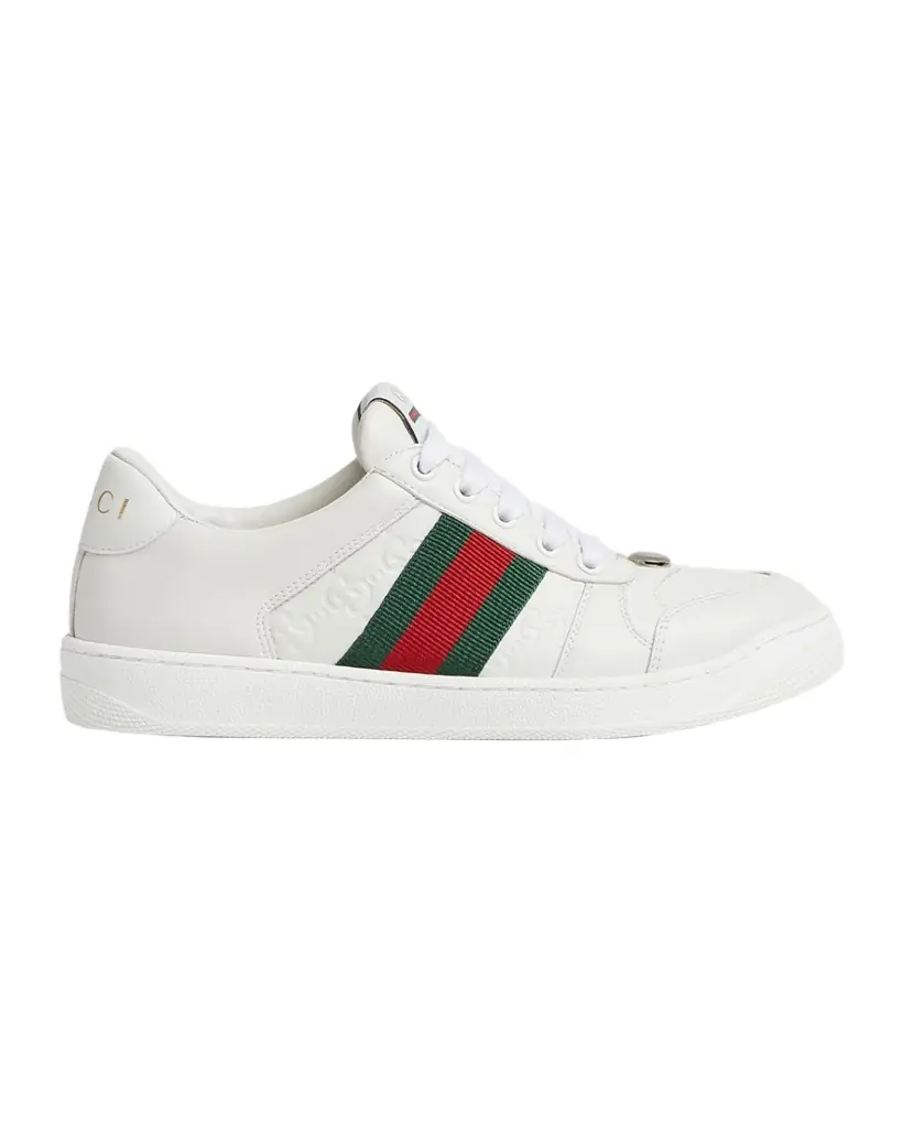 Gucci GG Embossed Leather Low-Top Sneakers