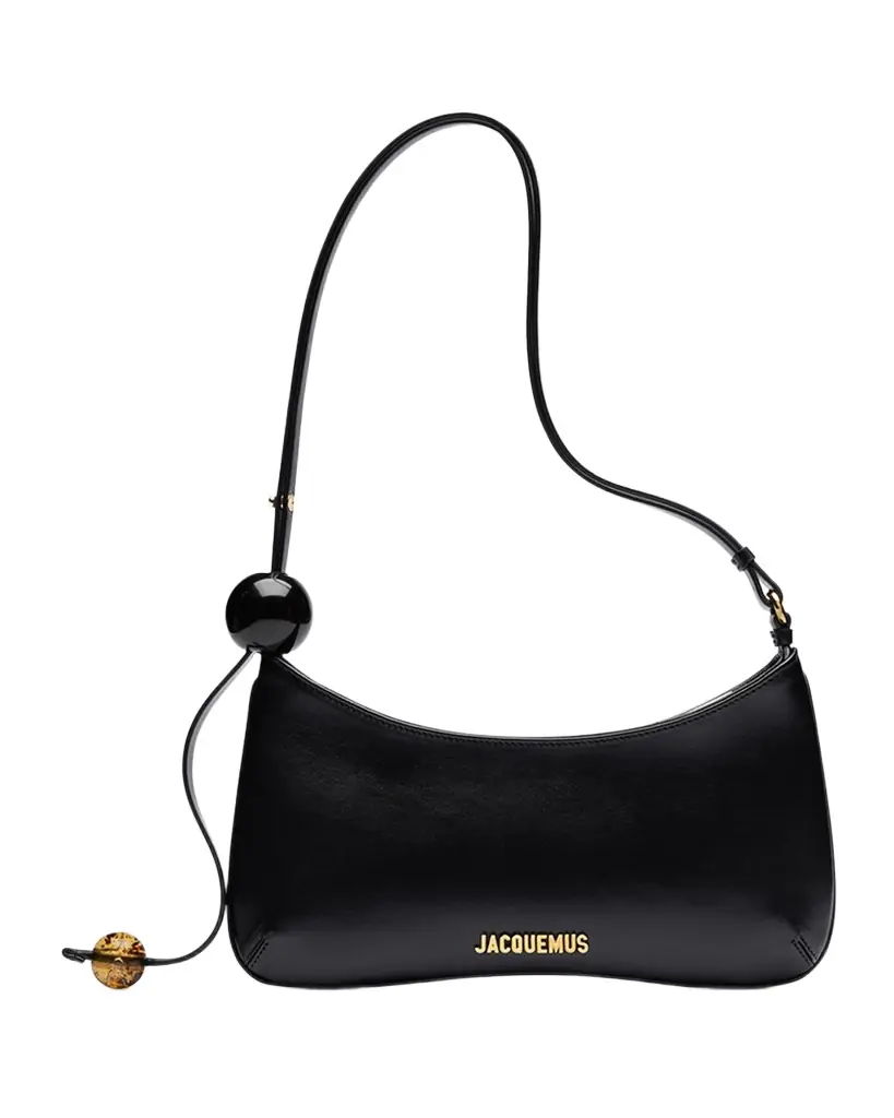 Jacquemus Le Bisou Perle Leather Shoulder Bag