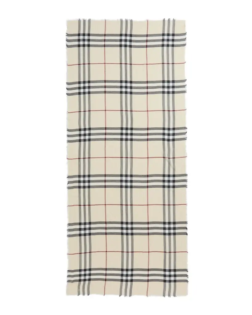 Burberry Giant Check Wool Scarf