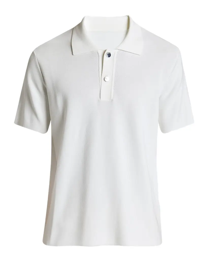Jacquemus Men 's Polo Shirt with Knit Logo
