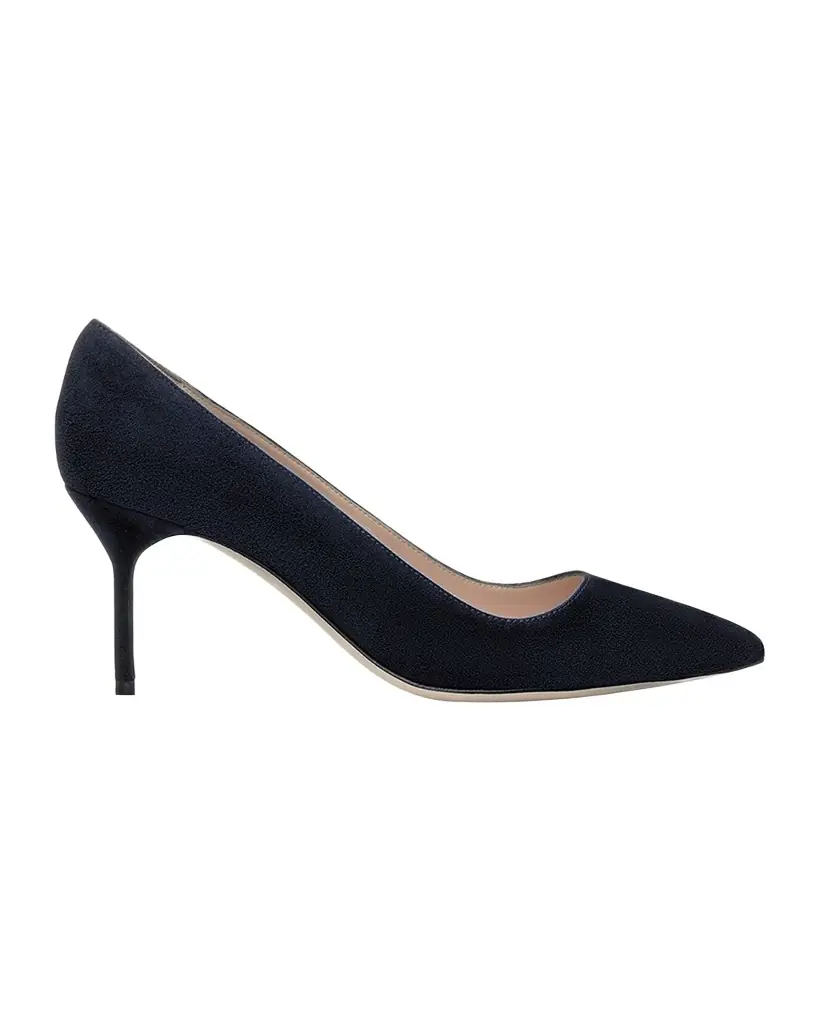 Manolo Blahnik BB 0mm Suede Stiletto Pumps