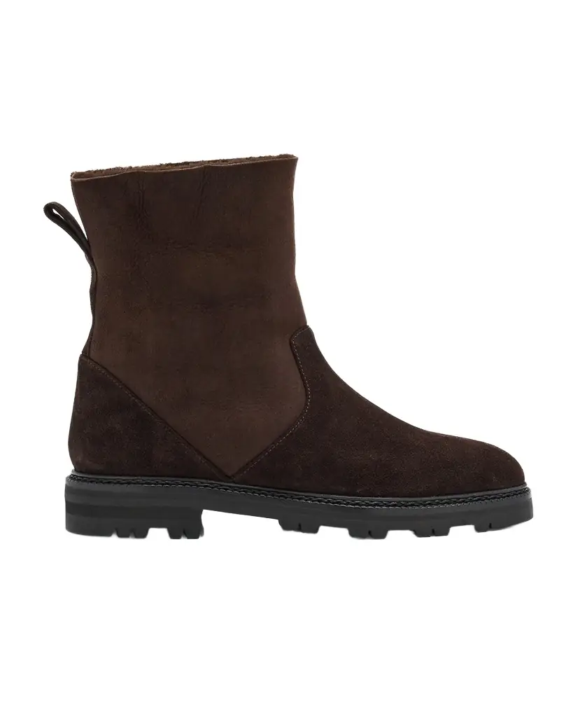 Manolo Blahnik Tomosa Suede Cozy Ankle Booties