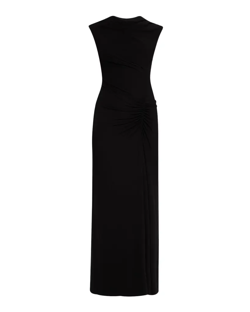 SIMKHAI Acacia Sleeveless Gathered Midi Dress