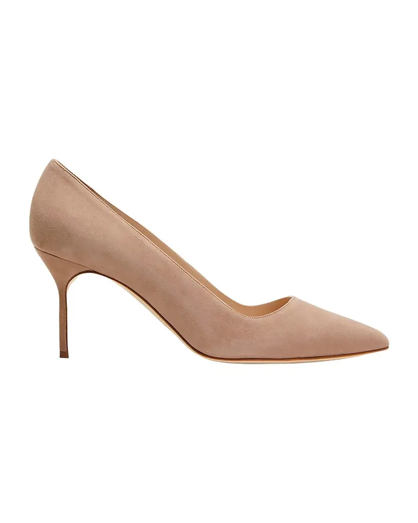 Manolo Blahnik 70mm BB Suede Stiletto Pumps