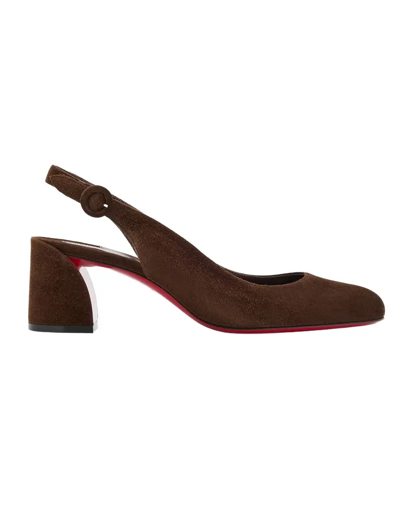 Christian Louboutin 55mm So Jane Suede Slingback Pumps