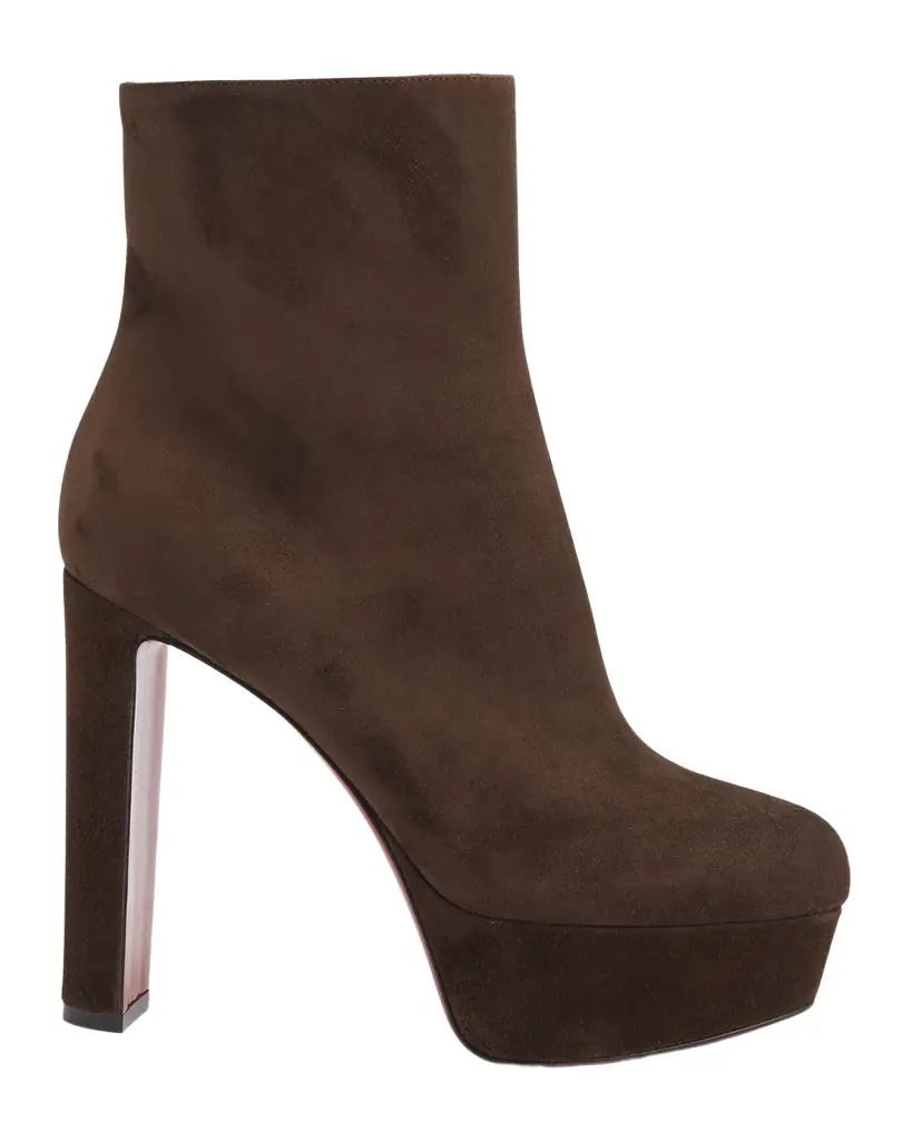 Christian Louboutin 55mm Loo Suede Ankle Booties