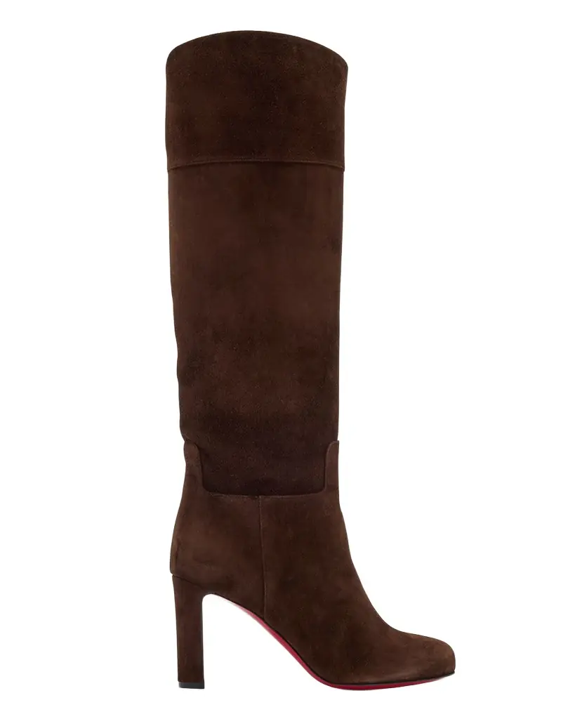 Christian Louboutin 85mm Loo Suede Knee Boots