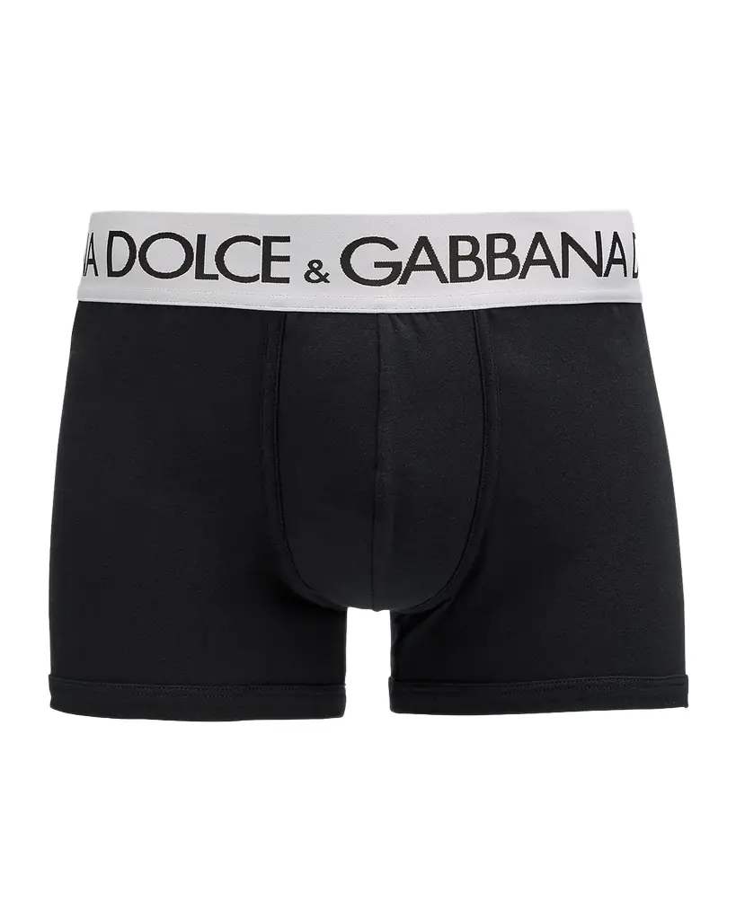 Dolce & Gabbana Men 's Cotton Waistband-Logo Boxer Briefs