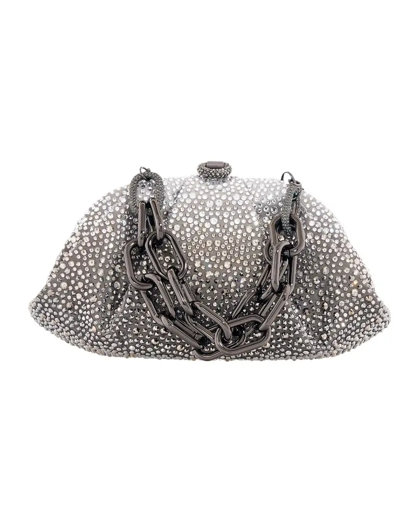 Judith Leiber Couture Gemma Pleated Ombré Crystal Top-Handle Bag