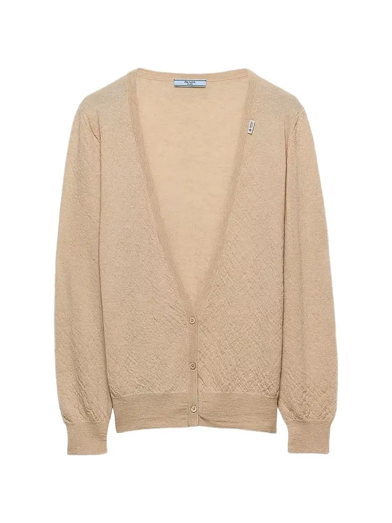Prada Women's Cashmere Cardigan - Beige Khaki