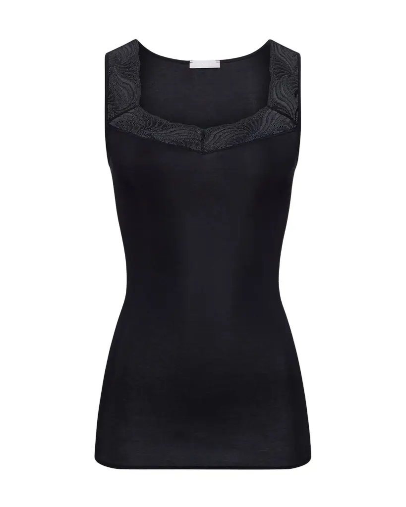 Hanro Cotton Delight Lace-Trim Tank Top