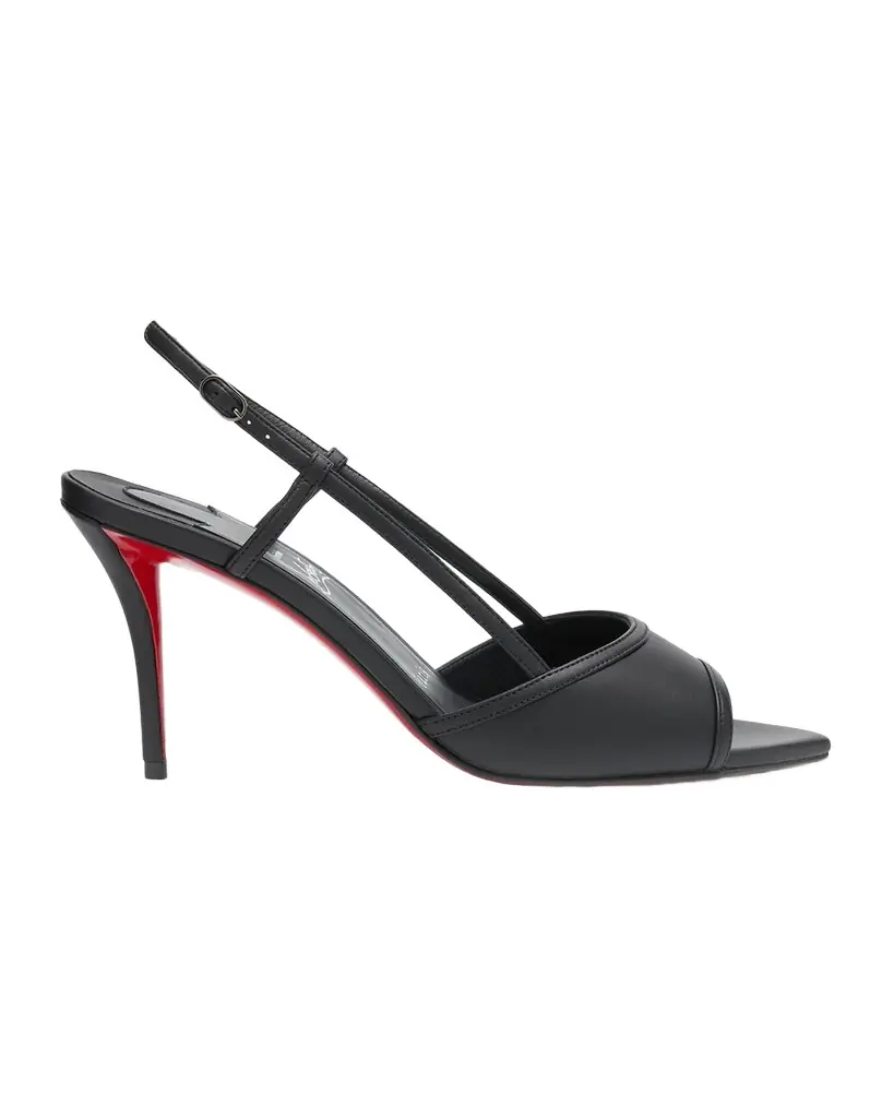 Christian Louboutin 80mm Miss Z Leather Slingback Sandals