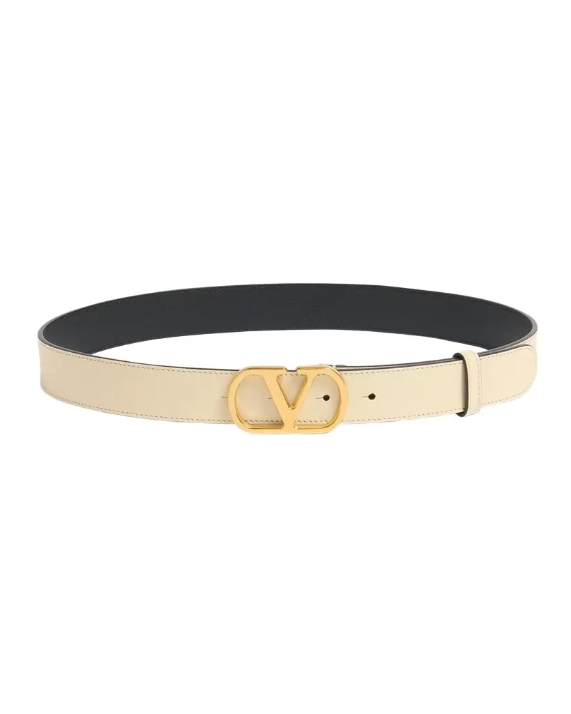 Valentino Garavani VLogo Signature Leather Belt, 30mm