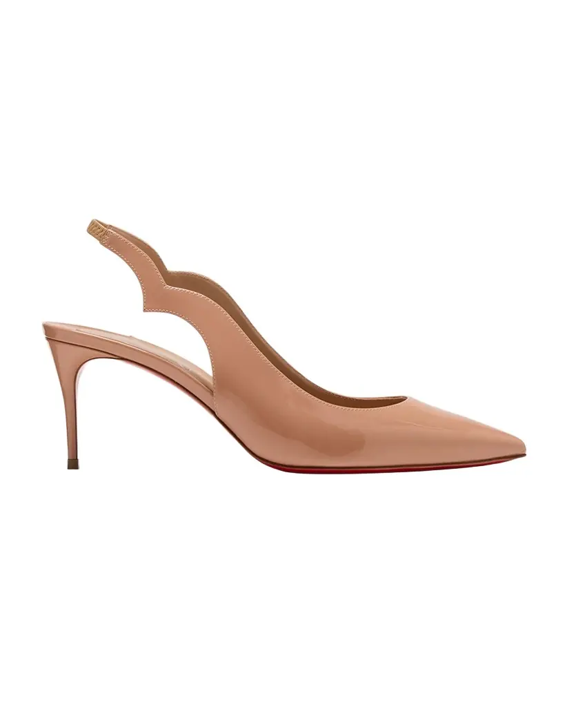 Christian Louboutin 70mm Hot Chick Patent Slingback Pumps
