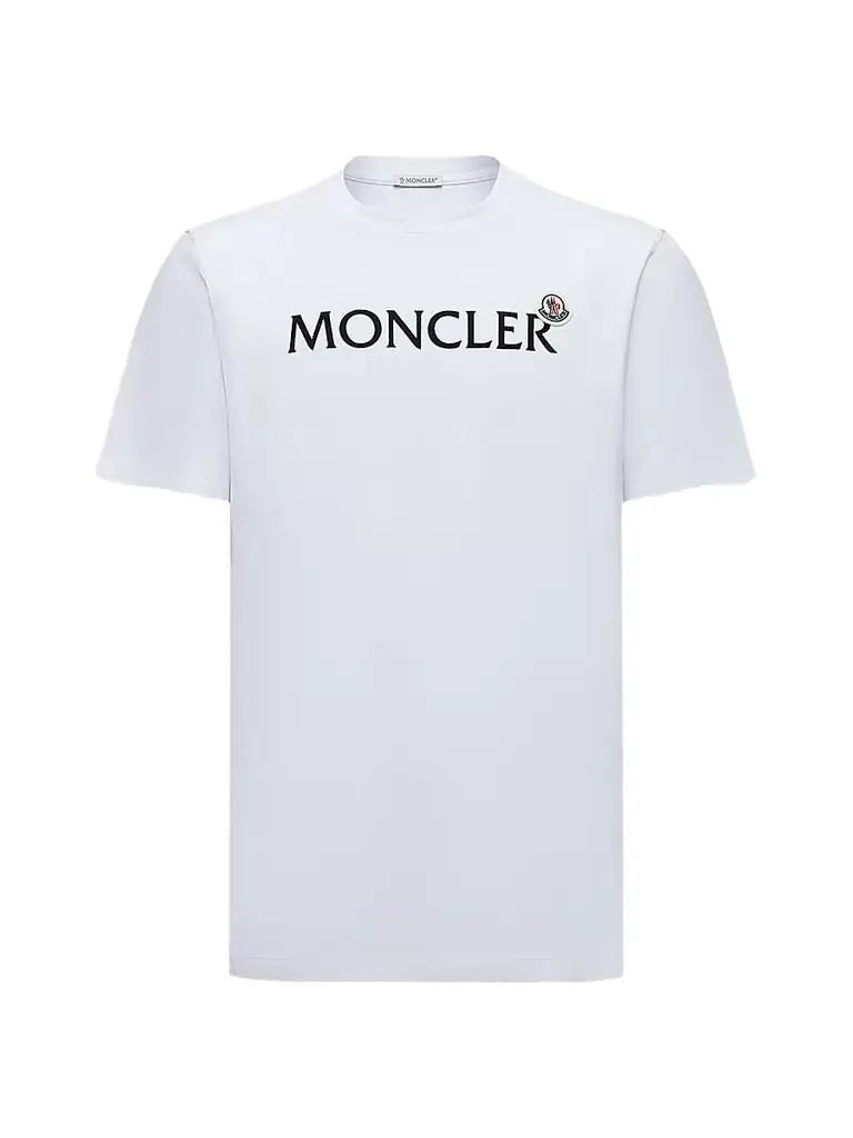 Moncler Men's Crew-Neck T-Shirt in Cotton - White
